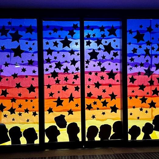 Lichterfenster im Schulhaus